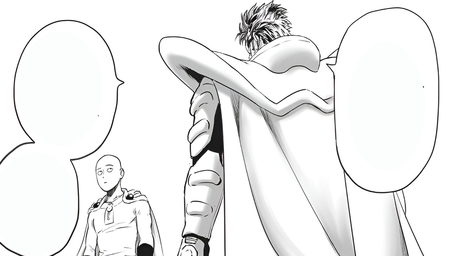 Saitama and Blast as seen in One Punch Man chapter 203 redraw (Image via Shueisha)